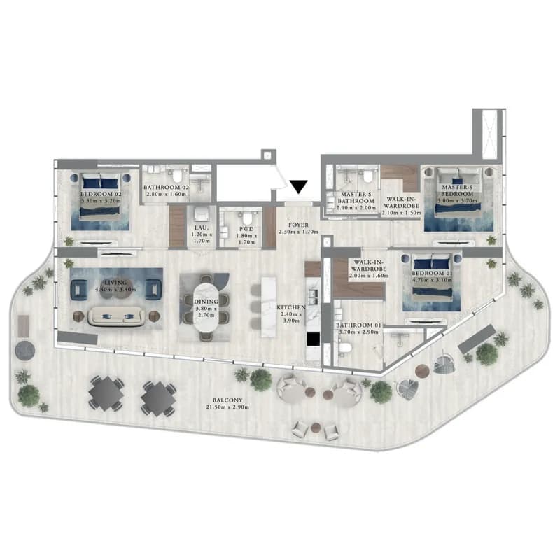 Royal Yacht Club Residence 3 Bedroom