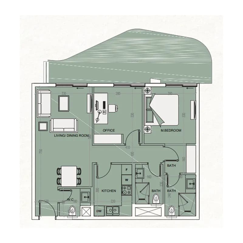 The WADI 1.5 Bedroom