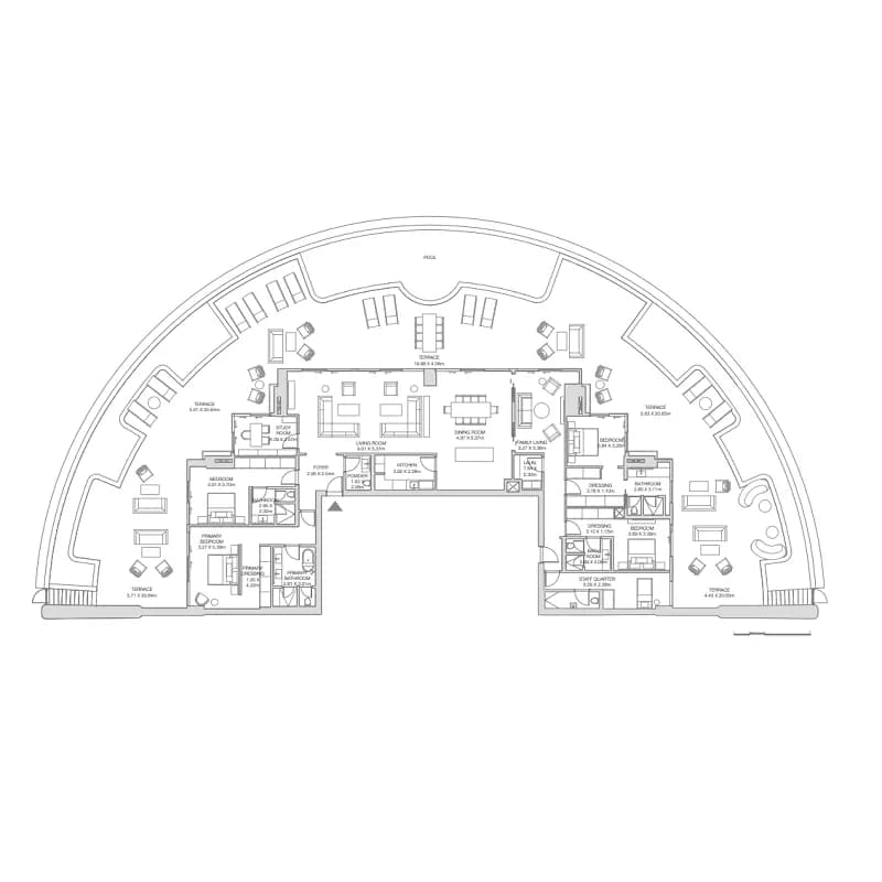The Residences at The Dubai Beach EDITION 4 Bedroom