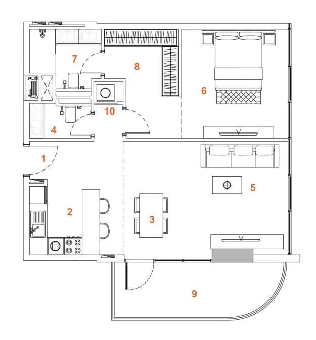 The Orchard Place Tower C 1 Bedroom