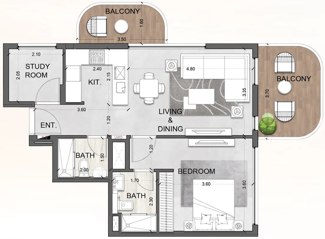 Future Avenue 1.5 Bedroom