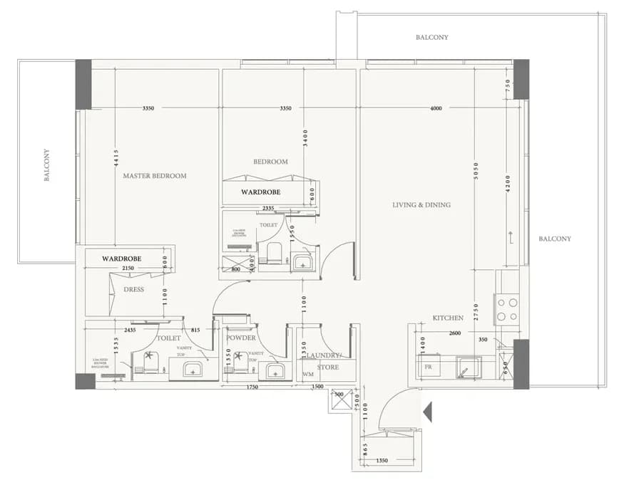 Arche Residences 2 Bedroom