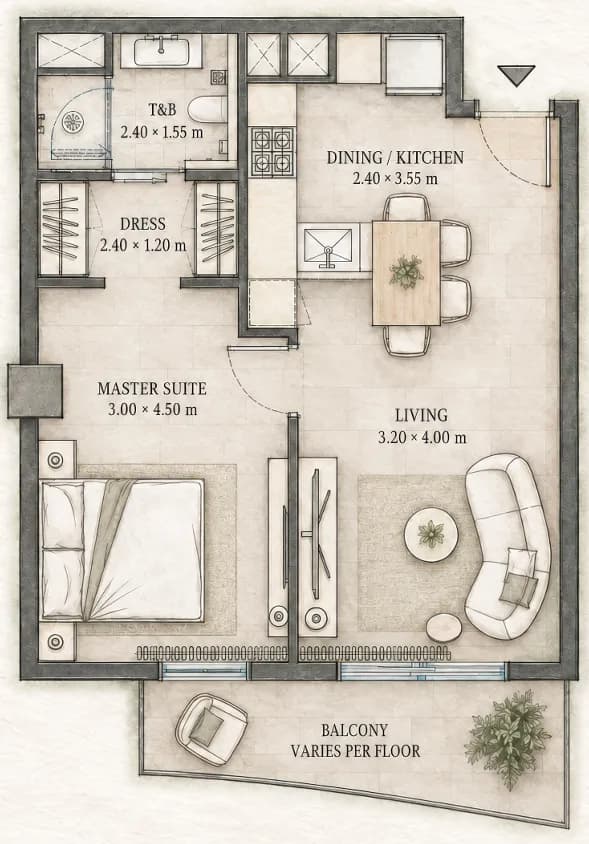Epoque 1 Bedroom
