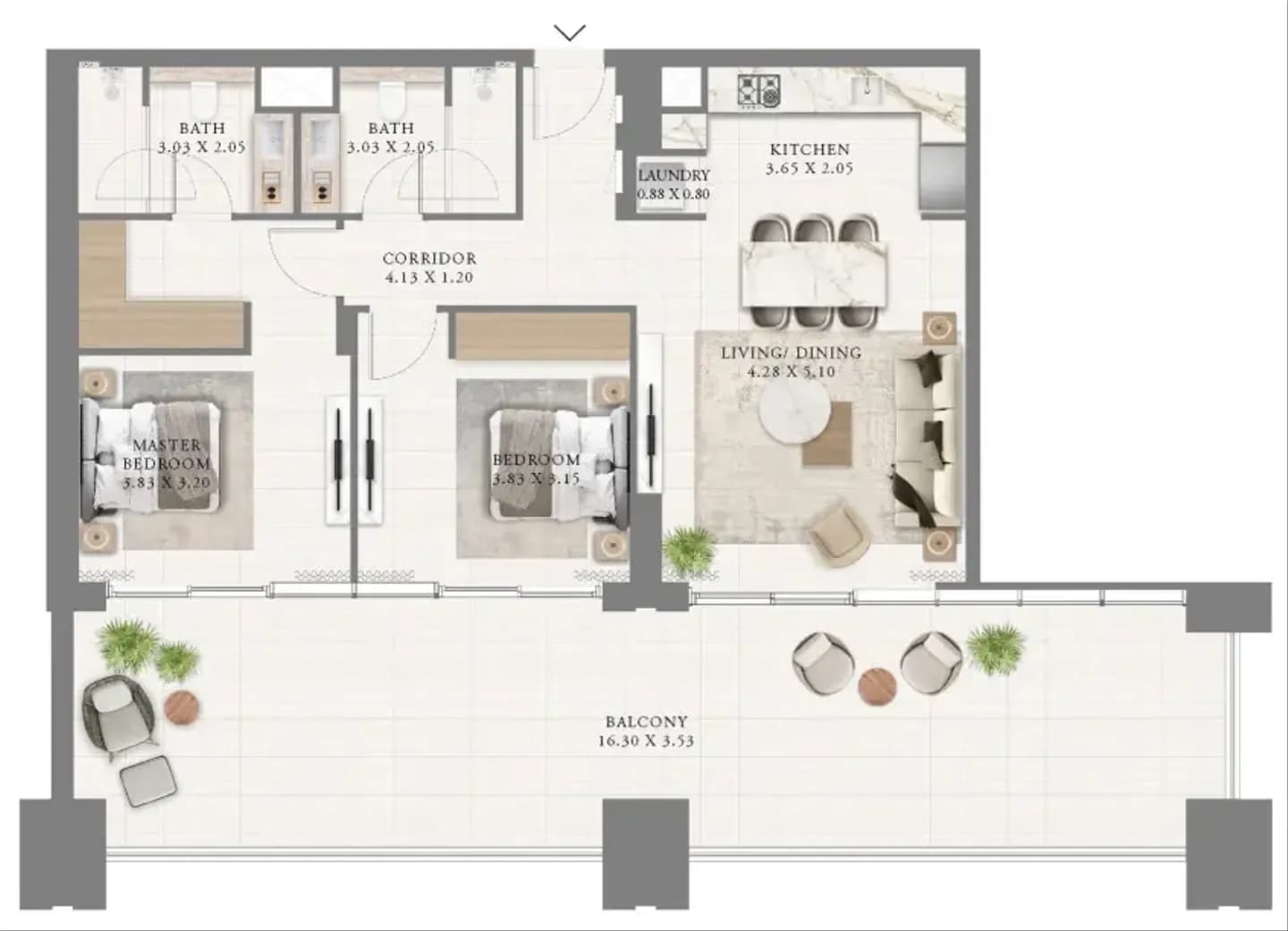 Creek Palace Residences 2 Bedroom