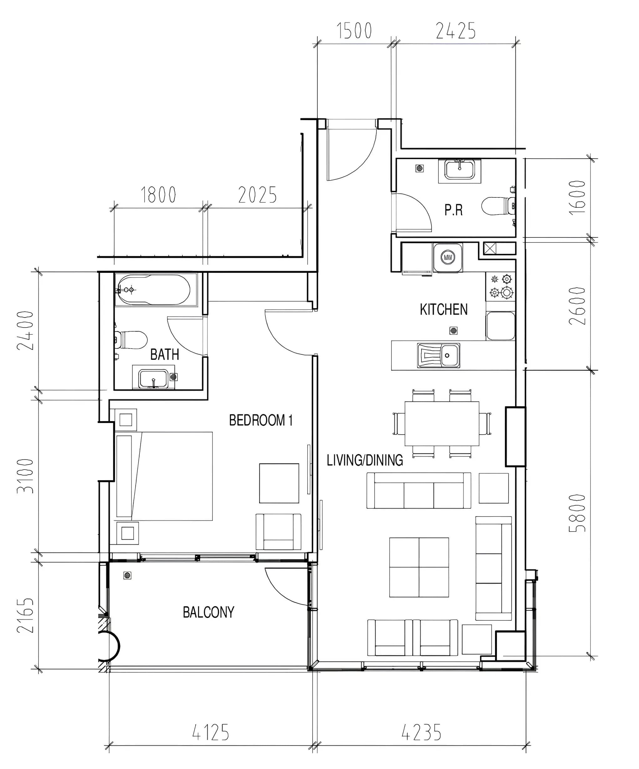 DAMAC Loreto 1 Bedroom