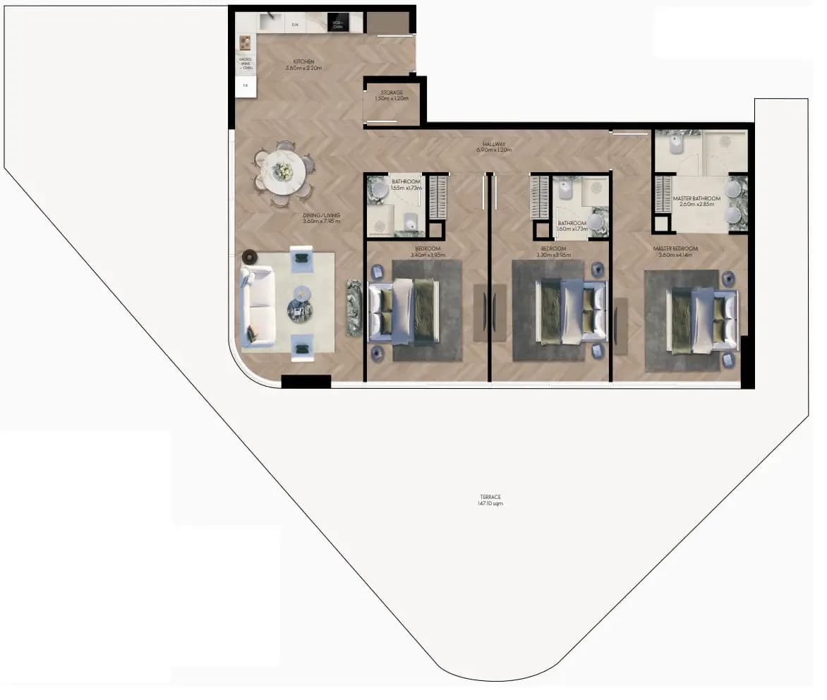 Elle Residences 3 Bedroom