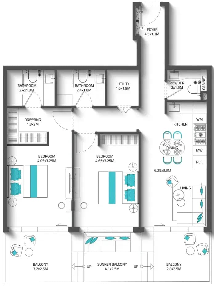REEF 996 2 Bedroom