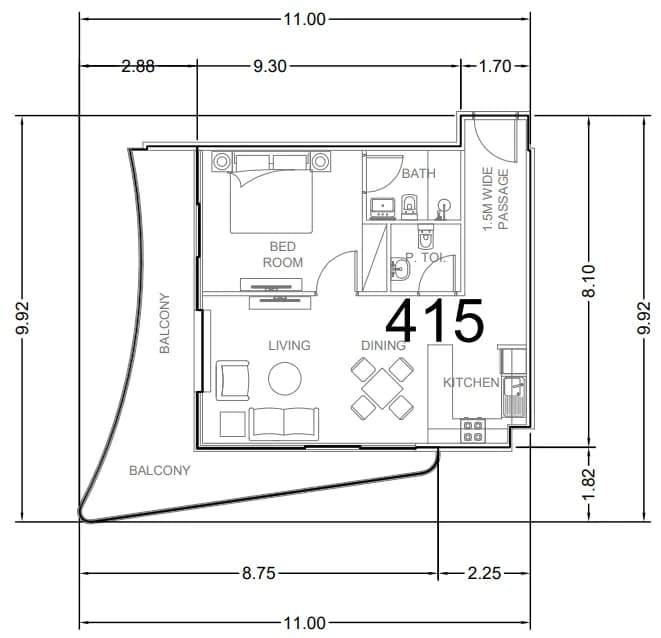 AG Aum 1 Bedroom