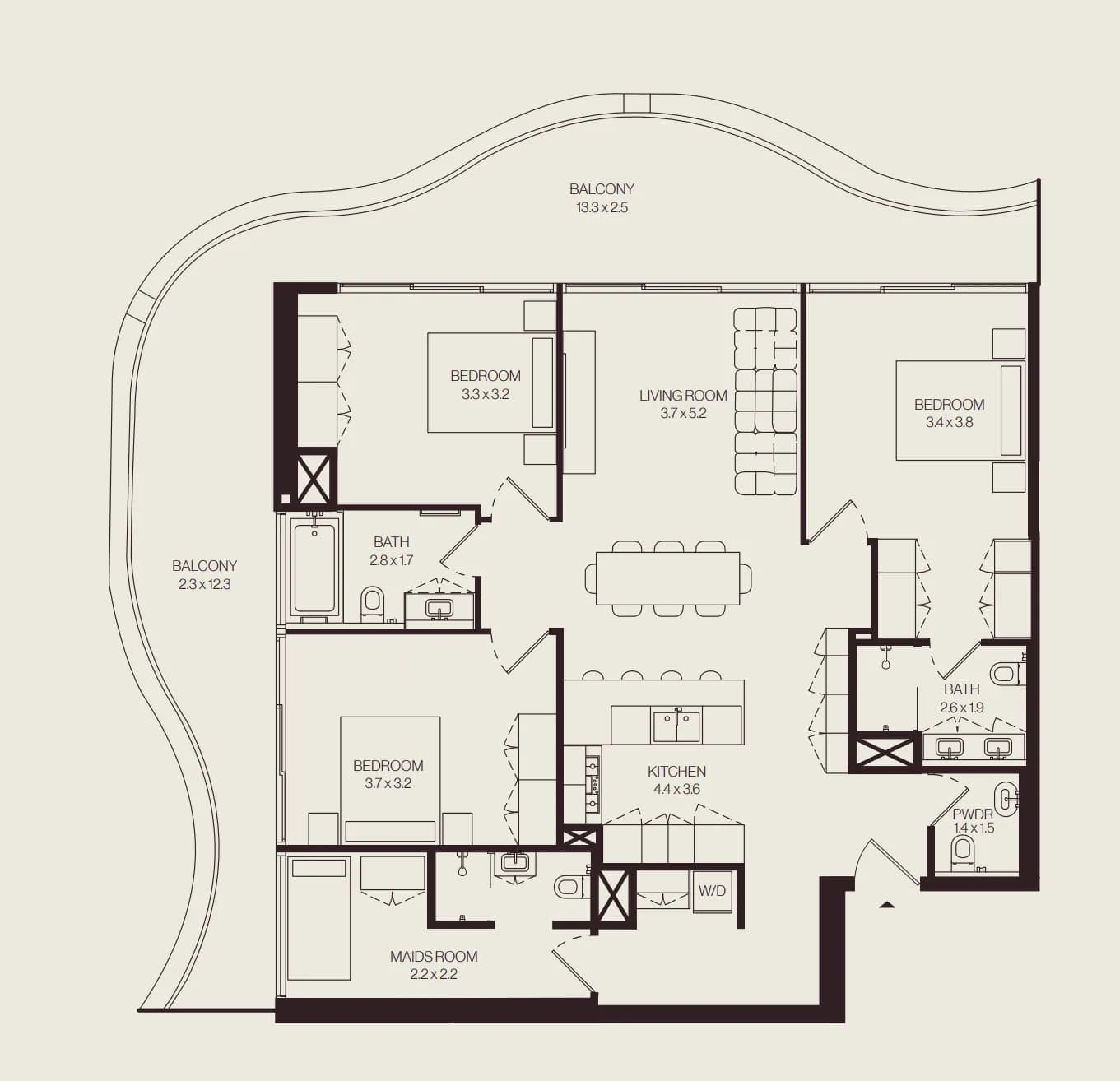The Weave – Al Ghurair 3.5 Bedroom