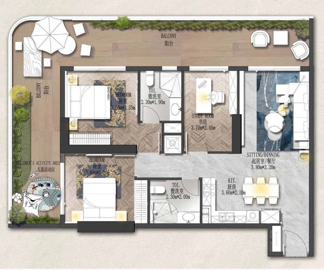 Forest City 2 2 Bedroom