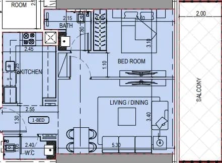 Binghatti Sky Terraces 1 Bedroom
