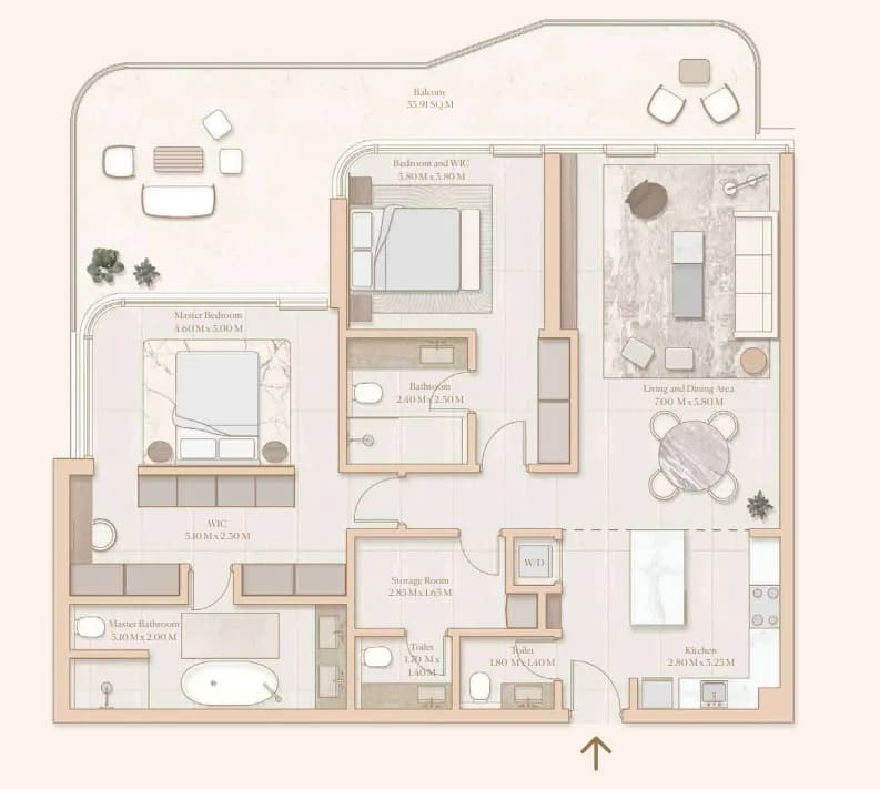 Esme Beach Residences 2 Bedroom
