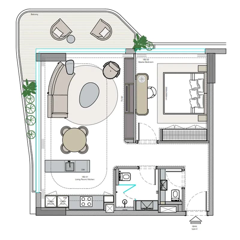 Helvetia Verde 1 Bedroom