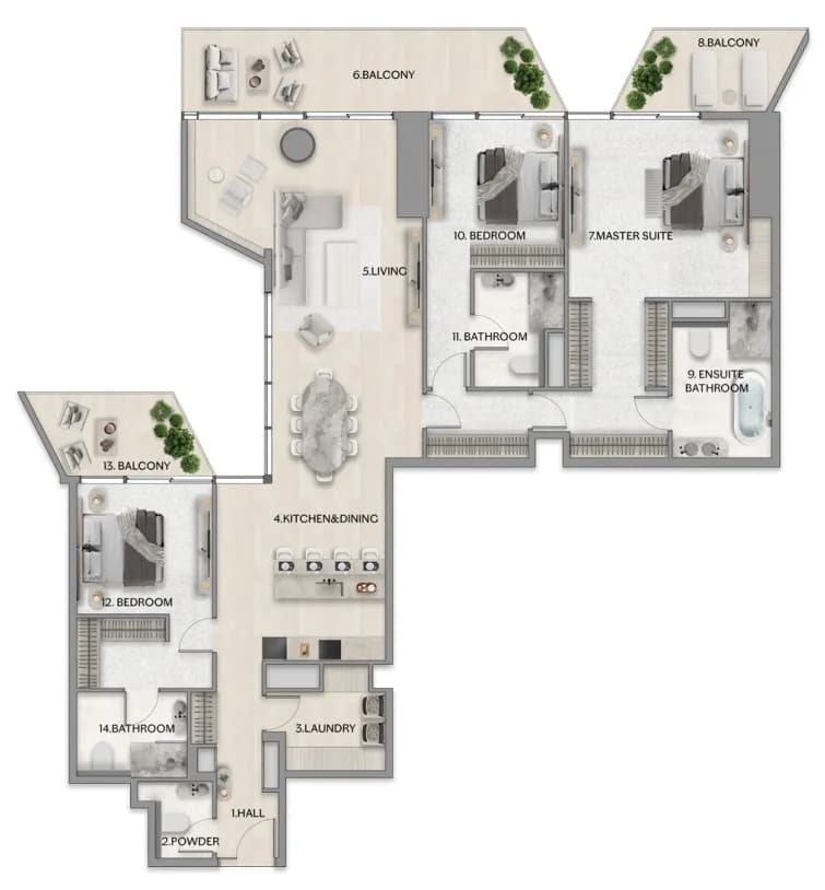 Riviera Residence 3 Bedroom