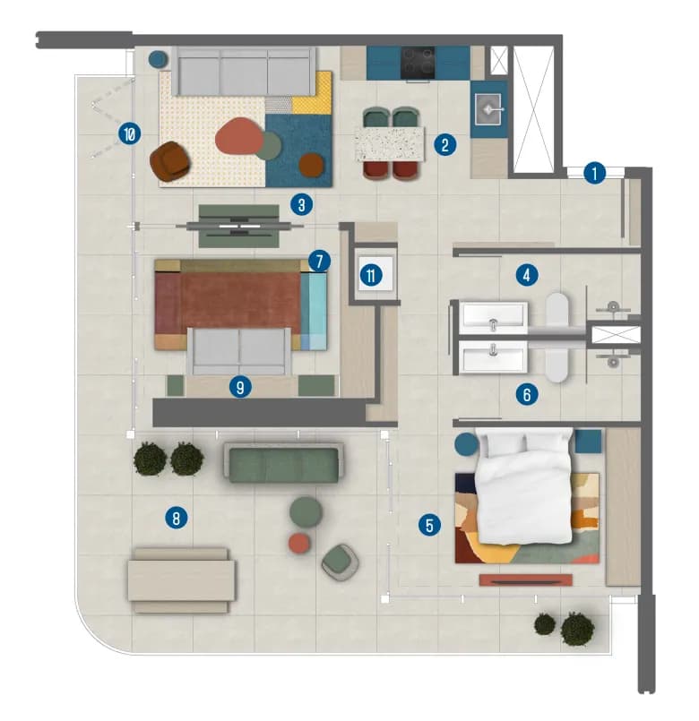 Rove Home Marasi Drive 2 Bedroom