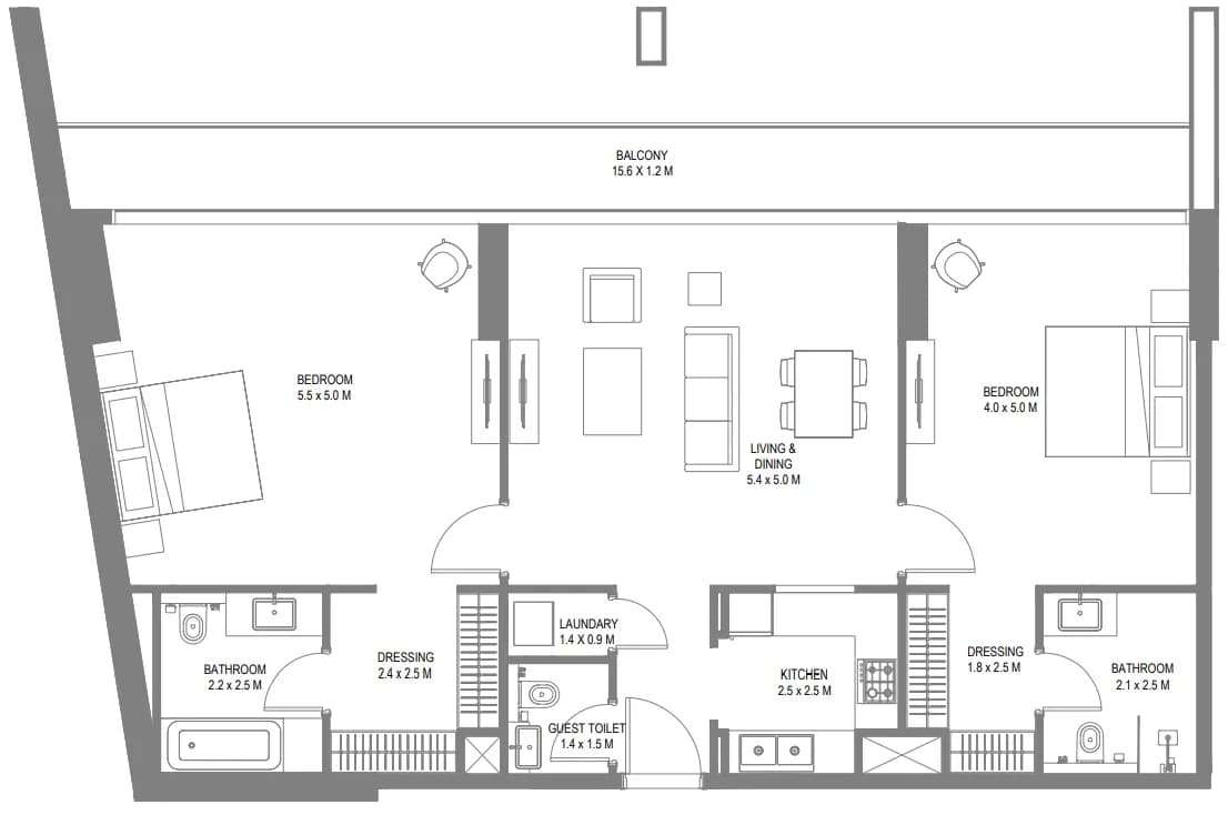 Safa 1 2 Bedroom