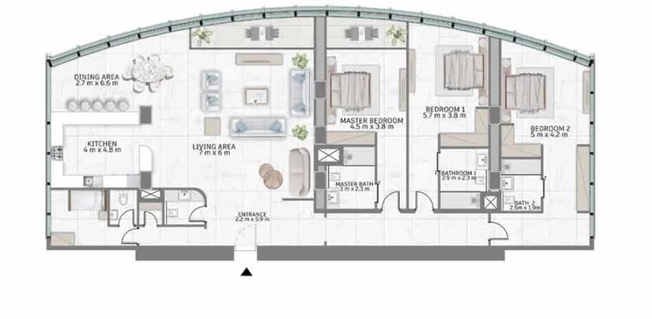 Al Habtoor Tower 3 Bedroom
