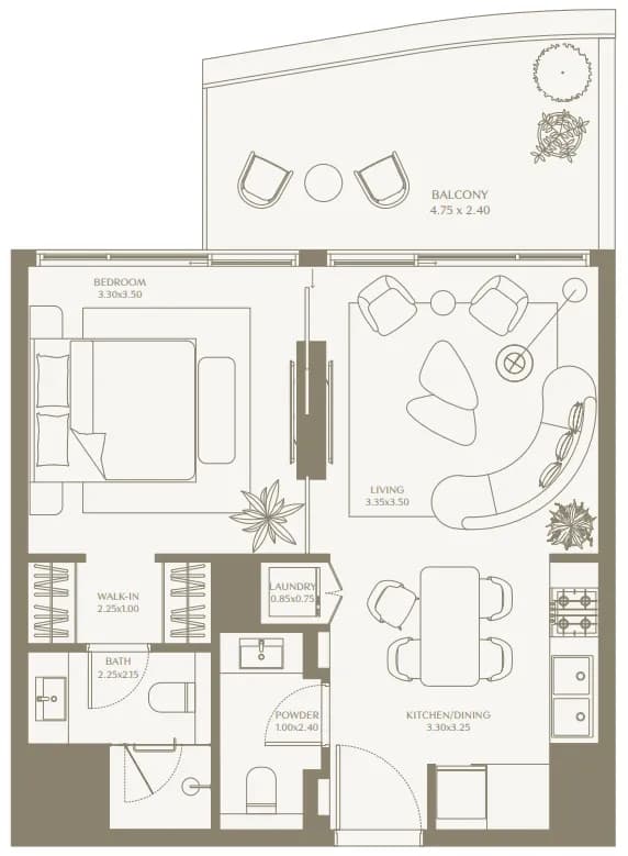 AYA Beachfront Residences 1 Bedroom