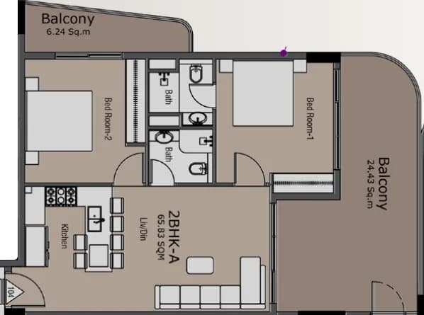 Golden Woods Albab Views 2 Bedroom