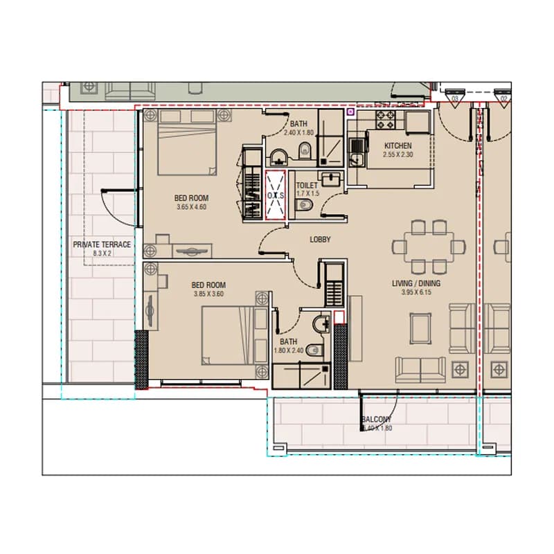 Al Waleed W.S 1 2 Bedroom