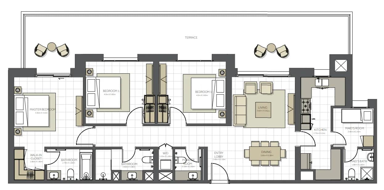 Topaz Residences 3 Bedroom