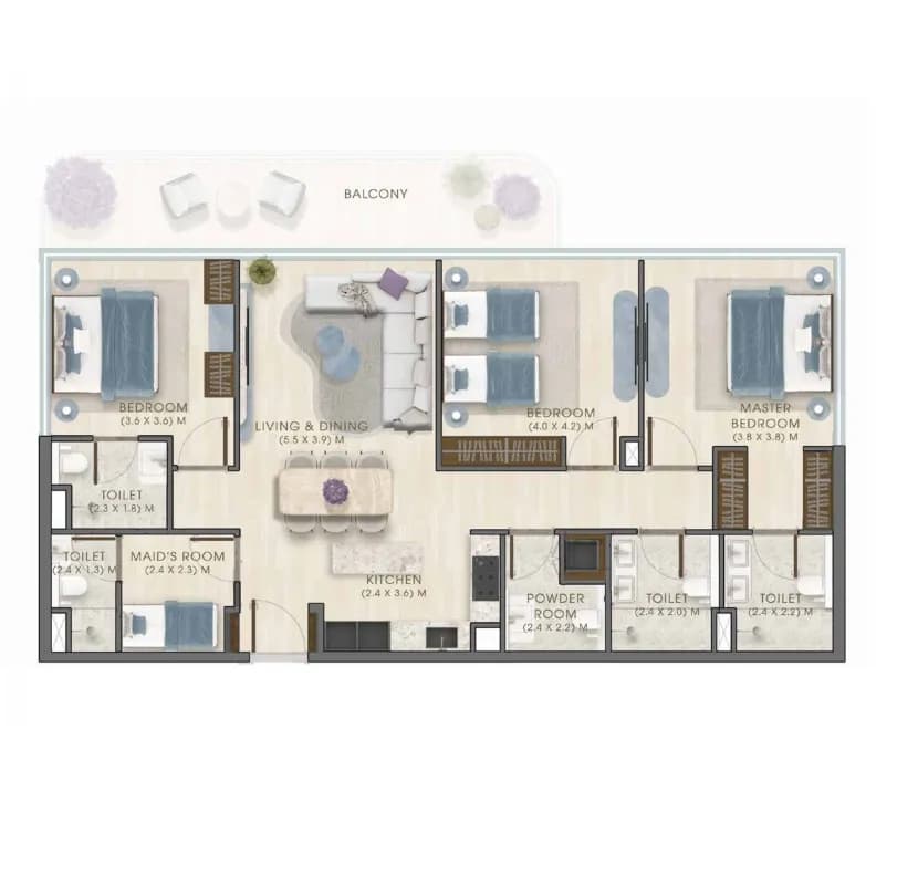 Kaia Residences 3 Bedroom