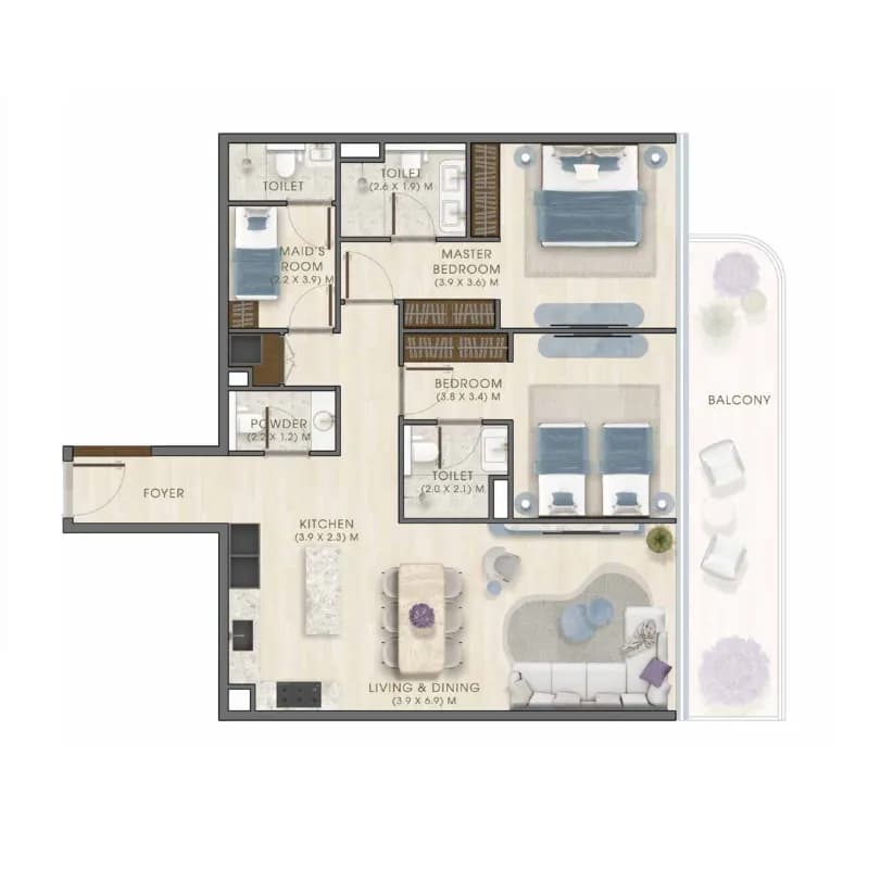 Kaia Residences 2 Bedroom