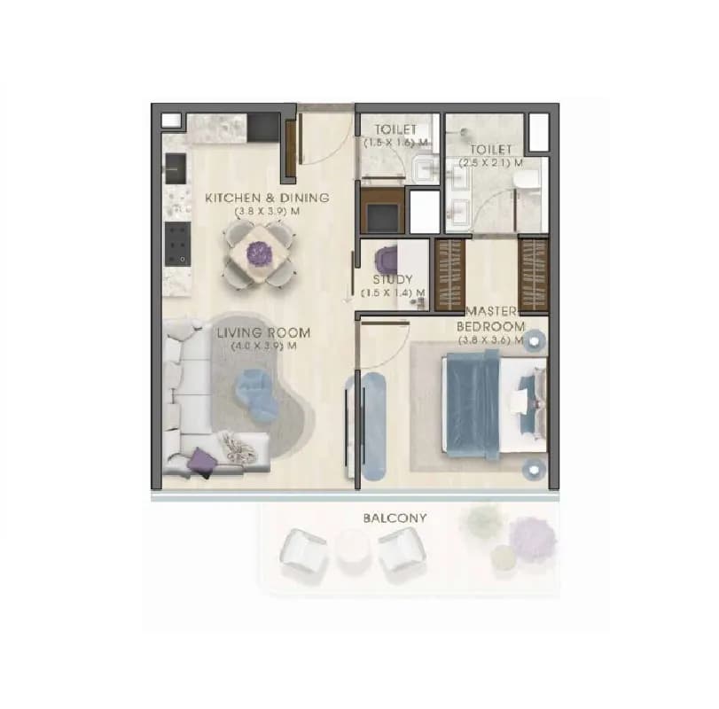 Kaia Residences 1.5 Bedroom