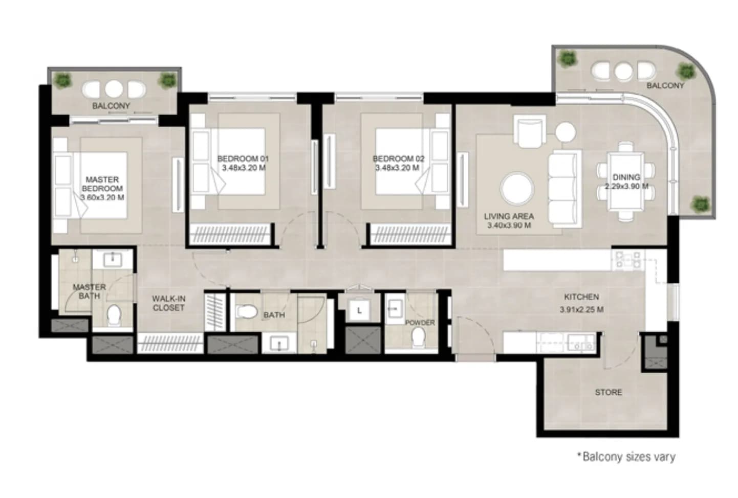 The Baltimore 3 Bedroom
