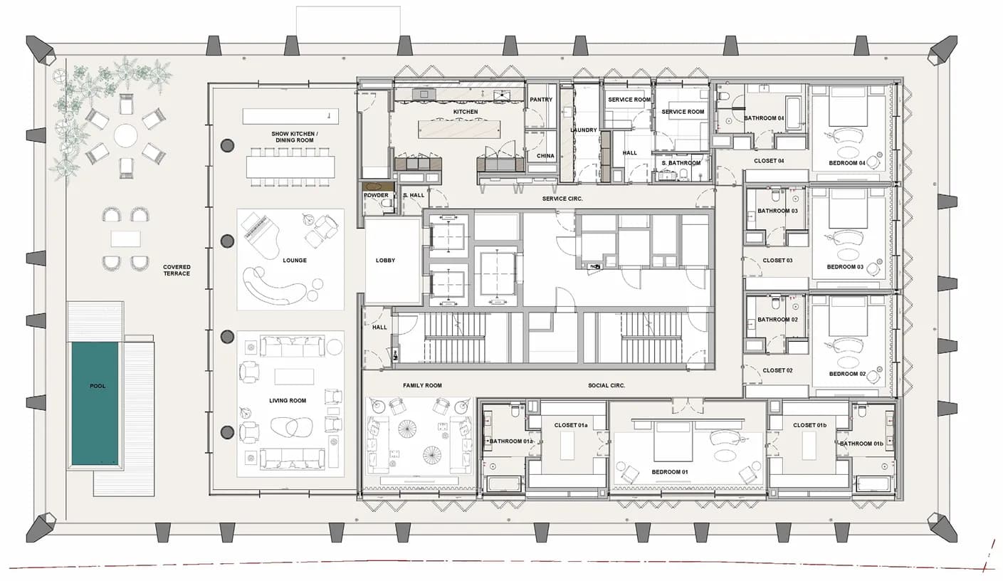 Sea Mirror Residences 4 Bedroom