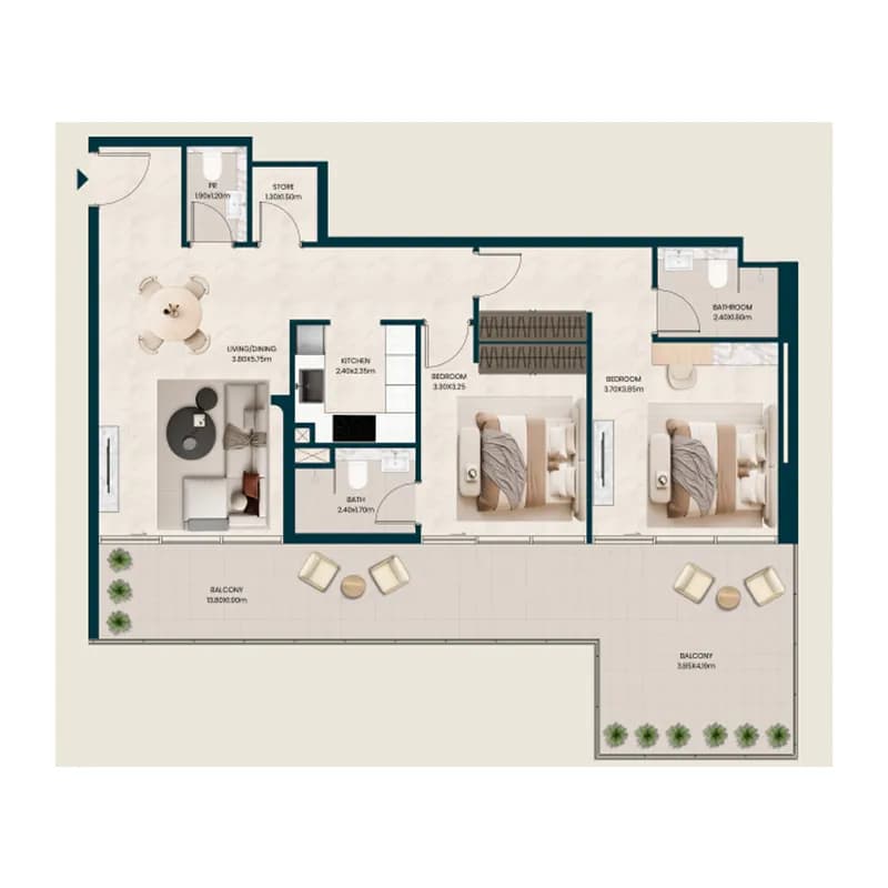 Kyomi Residence 2 Bedroom
