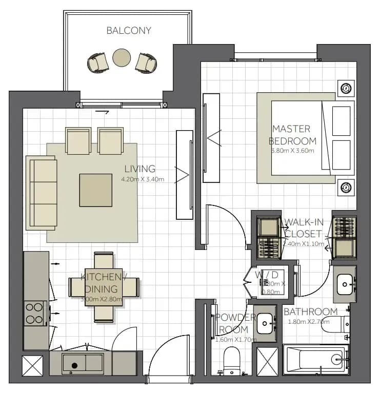 Topaz Residences 1 Bedroom