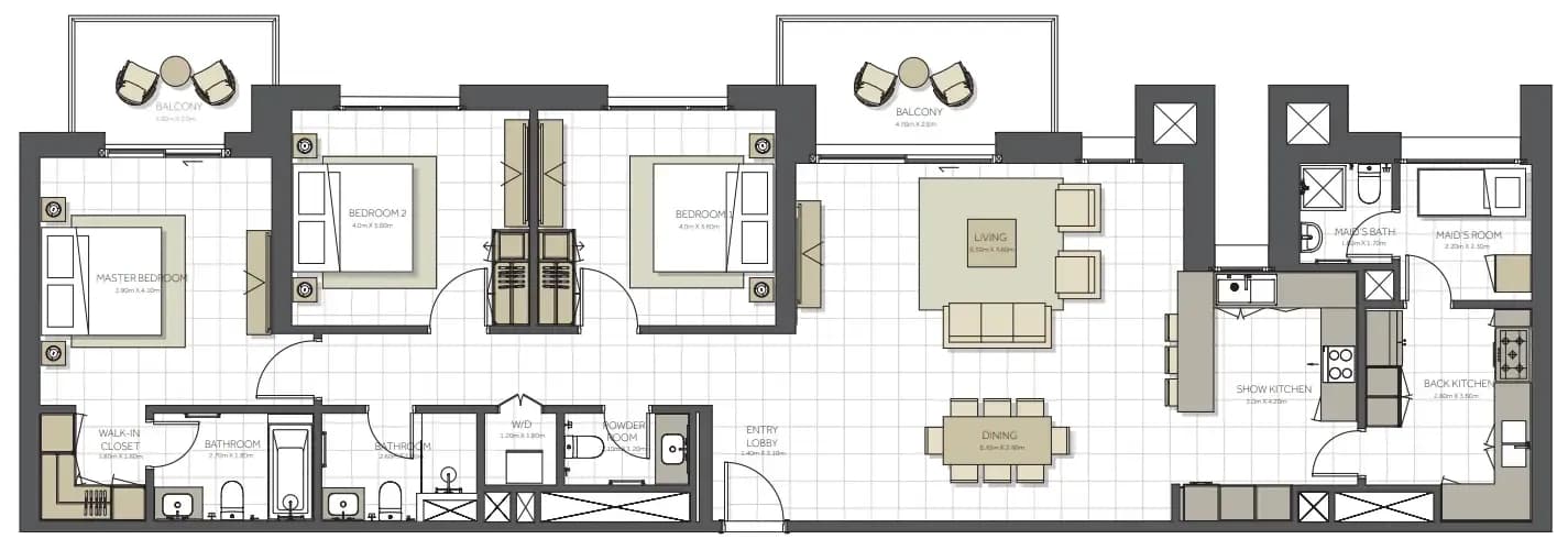 Topaz Residences 3.5 Bedroom