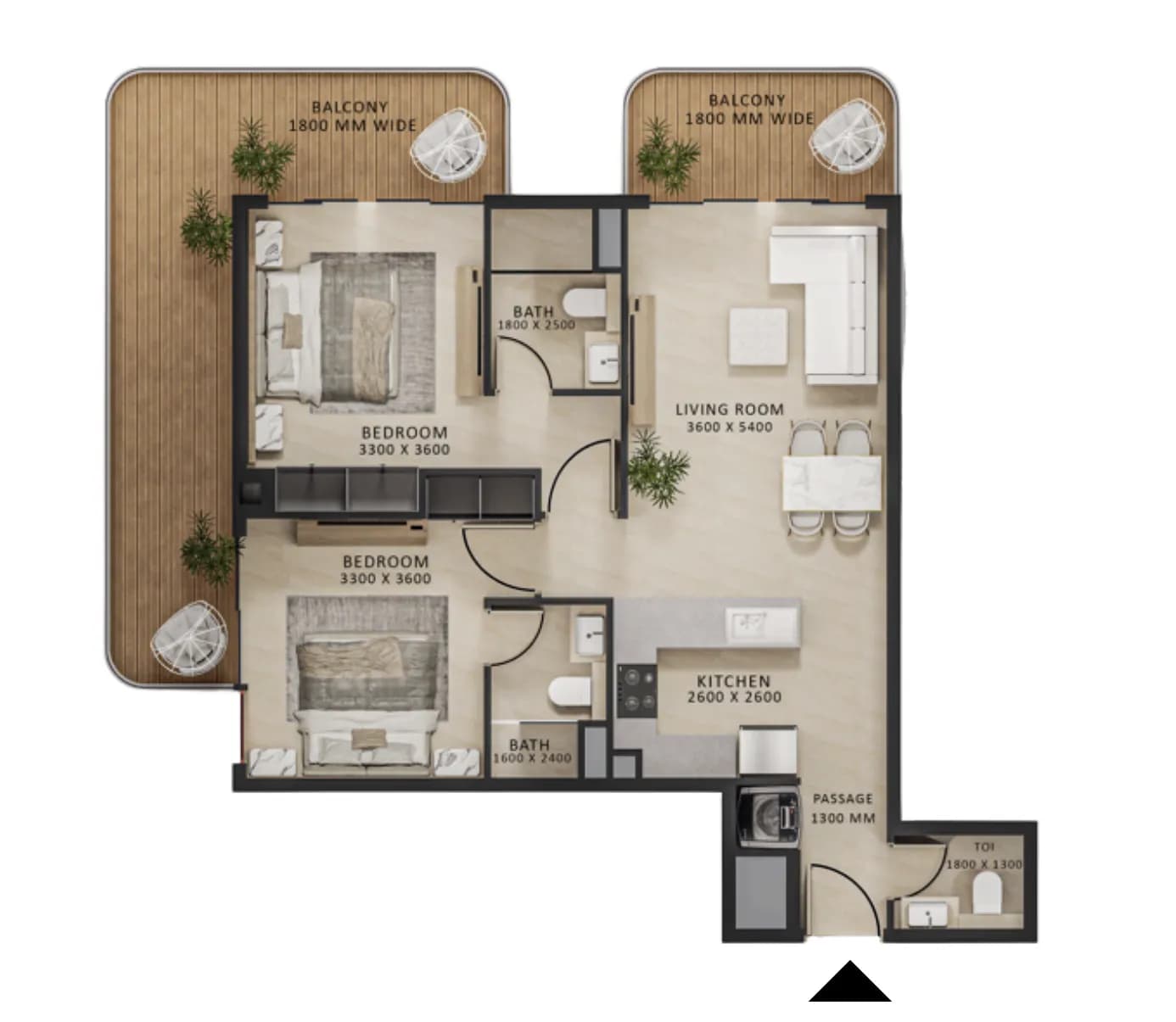 Altair 52 2 Bedroom