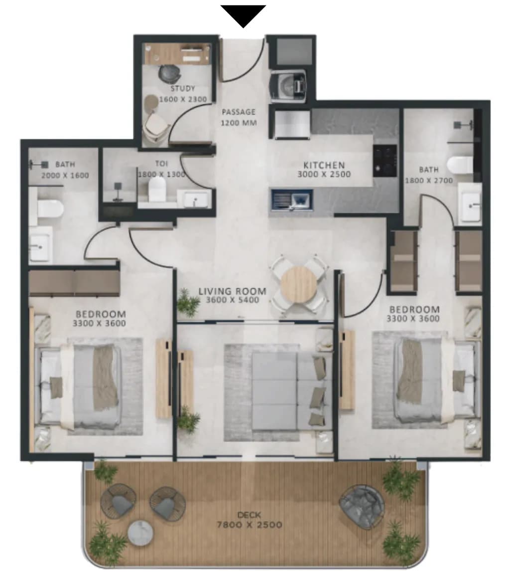 Altair 52 2.5 Bedroom