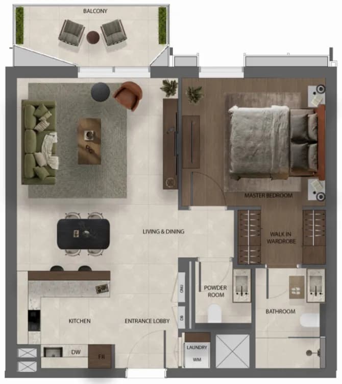 Sei Saadiyat 1 Bedroom